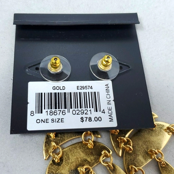 Rebecca minkoff gold dangle earrings - Picture 3 of 3